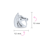 Cowgirl Equestrian Horse-Head Stud Earrings Sterling Silver Western Jewelry - Image 4