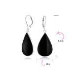 Natural Orange Red Carnelian Big Teardrop Dangle Earrings .925 Sterling Silver Lever back - Image 15