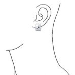 Geometric Hammered Dome Half Hoop Clip-On Earrings For Non-Pierced Ears - Image 6