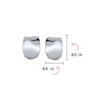 Geometric Hammered Dome Half Hoop Clip-On Earrings For Non-Pierced Ears - Image 8