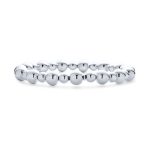 Modern Classic Alternating 5 & 8MM Polished Ball Bead .925 Sterling Silver Stretch Bracelet