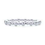 Modern Classic Alternating 5 & 8MM Polished Ball Bead .925 Sterling Silver Stretch Bracelet