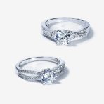 2CT Solitaire Pave CZ Cubic Zirconia Infinity Engagement Ring .925 Sterling Silver - Image 4