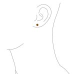 Classic 6MM Light Orange Coral Gemstone Drop Ball Earrings in Sterling Silver - Image 29
