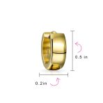 Simple Polished Black Rose Gold Plated Huggie Hoop Earring - Image 17