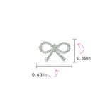 Simple Thin Twist Rope Cable Ribbon Bow Stud Earrings Rose Gold Plated Silver - Image 7