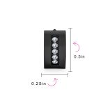 Channel Set CZ Huggies Mini Hoop Earrings Row Gold or Black Stainless Steel - Image 14