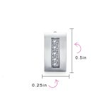 Channel Set CZ Huggies Mini Hoop Earrings Row Gold or Black Stainless Steel - Image 17