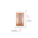 Channel Set CZ Huggies Mini Hoop Earrings Row Gold or Black Stainless Steel - Image 15