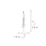 Trendy Moon Stars Dangling Charm Crescent Large Hoop Stud Earrings - Image 5