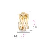 Classic Celtic Knot Clip-On Earrings Two Tone For Non-Pierced Ears Gold Plated - Image 23