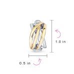 Classic Celtic Knot Clip-On Earrings Two Tone For Non-Pierced Ears Gold Plated - Image 22