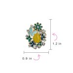 Multicolor Butterflies Flower Clip-On Earrings Non-Pierced Ears - Image 7
