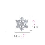 Petite Holiday CZ Stud Earrings: Blue Cubic Zirconia Snowflake Sterling Silver - Image 4