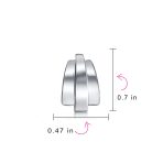 Geometric Shrimp Half Hoop Clip On Earrings For Non Pierced Ears Polished Yellow Gold Plated - Image 8