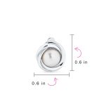 Twist Braided Rope Clip-On Earrings with Simulated Pearl Silver Gold Plated - Image 13