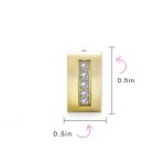 Channel Set CZ Huggies Mini Hoop Earrings Row Gold or Black Stainless Steel - Image 18