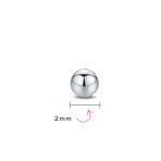 Set of Two Minimalist Drop Ball Earrings in Sterling Silver 2-10 MM Sizes - Image 16