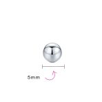Set of Two Minimalist Drop Ball Earrings in Sterling Silver 2-10 MM Sizes - Image 13