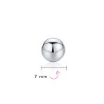 Set of Two Minimalist Drop Ball Earrings in Sterling Silver 2-10 MM Sizes - Image 14