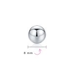 Set of Two Minimalist Drop Ball Earrings in Sterling Silver 2-10 MM Sizes - Image 18