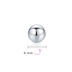 Set of Two Minimalist Drop Ball Earrings in Sterling Silver 2-10 MM Sizes - Image 15