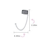Set of 2 Boho Bali Ear Cuff Cartilage Vine Scroll Wrap Earrings Oxidixed Silver - Image 4