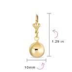 Set of Two Classic Round Drop Ball Earrings 18K Gold Plated - Image 5