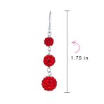 Multi Color Crystal Pave Disco Balls Dangle Earrings in Sterling Silver - Image 11