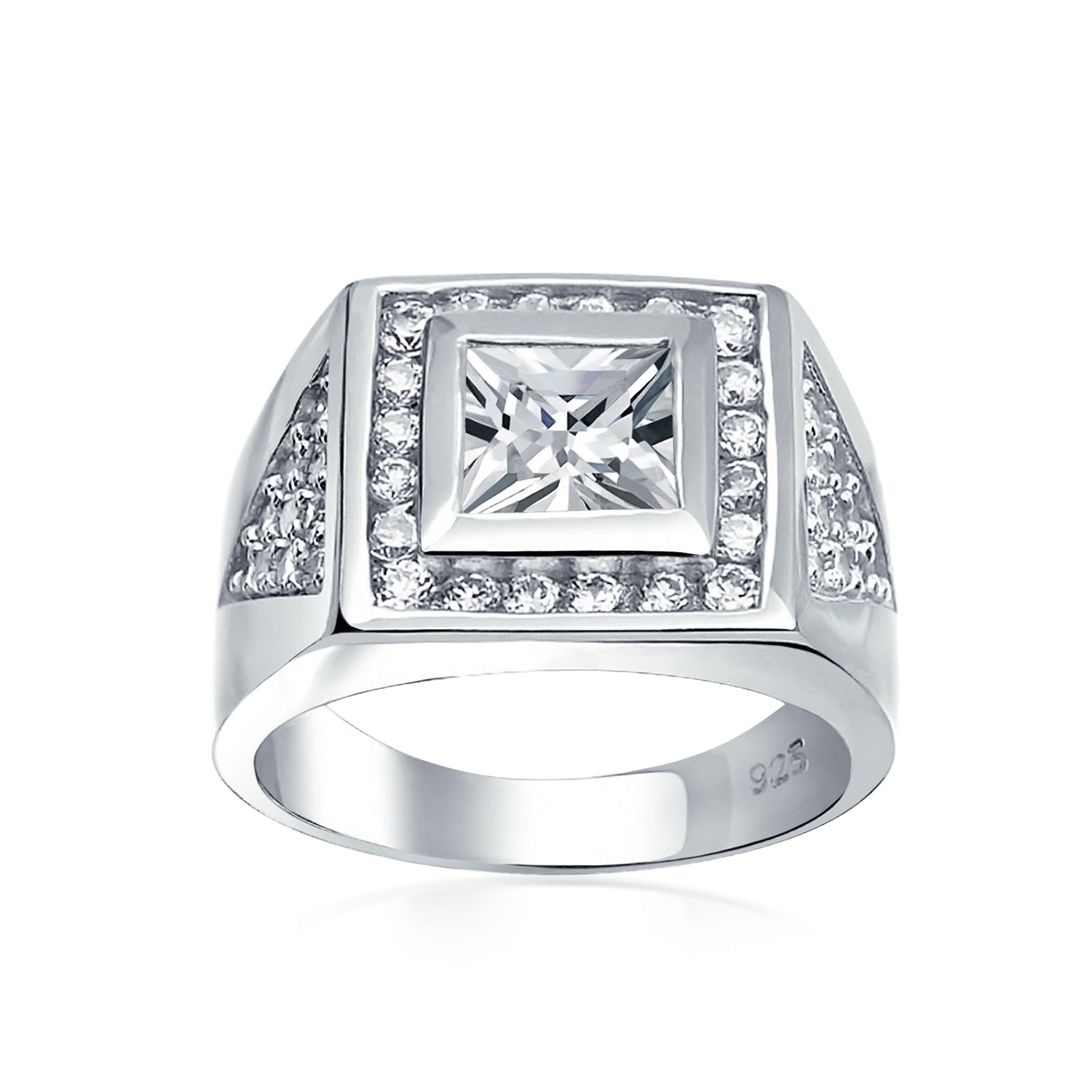 princess-cut-cz-wedding-ring_jrh-04608027_1 Geometric Triangle Mens Sterling Silver CZ Solitaire Engagement Ring for Men - Image 1