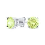 4CTW Round Yellow CZ Solitaire Stud Earrings & Pendant Necklace Set .925 Sterling Silver - Image 26