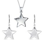 American Patriotic Celestial Star Necklace Earrings Set