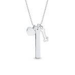 Paw Print Dog Tag Pendant Necklace Pet Lover Heart & Bone Charm .925 Sterling Silver - Image 2