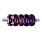 Violet Lavender Purple Burgundy Murano Glass Charm Bead Set for Bracelets - Image 2