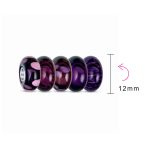 Violet Lavender Purple Burgundy Murano Glass Charm Bead Set for Bracelets - Image 3