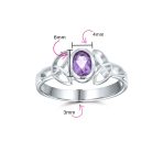 Celtic Iridescent Labradorite Stone Trinity Knot Friendship Triquetra Ring .925 Sterling Silver - Image 8
