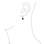 Set of 3 Simple Natural Stone 8MM Ball Drop Earrings Sterling Silver Leverback - Image 17