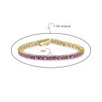 Classic 12CTW Cubic Zirconia Solitaire CZ Tennis Bracelet Gold Plated 7.5 Inch - Image 12