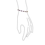 Oval Blue Sapphire Purple Amethyst & Zircon Alternating Tennis Bracelet Silver - Image 5