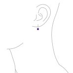 Classic Round 1CT CZ Solitaire Drop Stud Earrings .925 Sterling Silver Leverback - Image 23