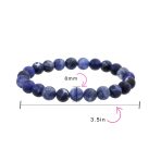 Natural Stone Multi Color Stackable Round 8MM Ball Beads Strand Stretch Bracelet - Image 61