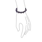 Black Navy Blue Gold Bead Pave Crystal Ball Strand Bracelet - Image 14