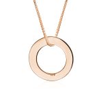 Inspirational Quote Circle Pendant Necklace Rose Gold Plated Sterling Silver - Image 4