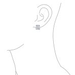 Traditional Large 7CT Emerald Cut CZ Clip-On Earrings Silver Plated Non-Pierced - Image 18