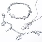 Animal Paw Prints Pendant Necklace Silver Pet Lovers - Image 5