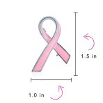 Prevention Pink Ribbon Breast Cancer Survivor Brooche Pin Enamel Gold Plated - Image 5