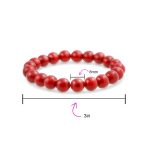 Natural Stone Multi Color Stackable Round 8MM Ball Beads Strand Stretch Bracelet - Image 85