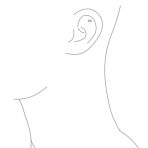 Minimalist CZ Dragonfly Cartilage Ear Stud in 14K Gold - Image 13