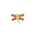 Minimalist CZ Dragonfly Cartilage Ear Stud in 14K Gold - Image 8