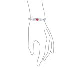 Romantic Infinity Love Knot Celtic Bangle Bracelet Green Red CZ .925 Sterling Silver - Image 6